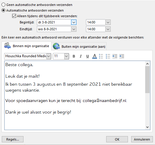 Afwezigheidsassistent / Outofoffice tijdens je vakantie  Blog  Adecco